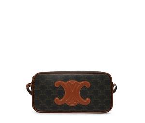 Buy Celine Camera Shoulder Bag Cuir Triomphe In Triomphe Canvas and Calfskin With Gold Finishing Tan at Sasom – Authentic and Ready to Ship