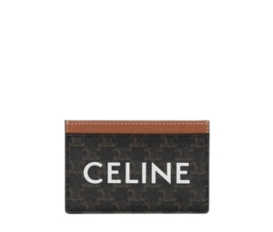 Buy Celine Card Holder In Triomphe Canvas With Gold Finishing Hardware Tan at Sasom – Authentic and Ready to Ship