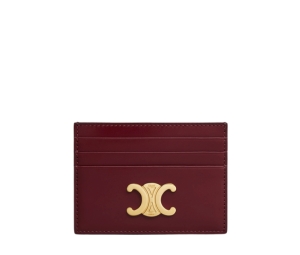 Buy Celine Card Holder Triomphe In Shiny Calfskin Light Burgundy at Sasom – Authentic and Ready to Ship
