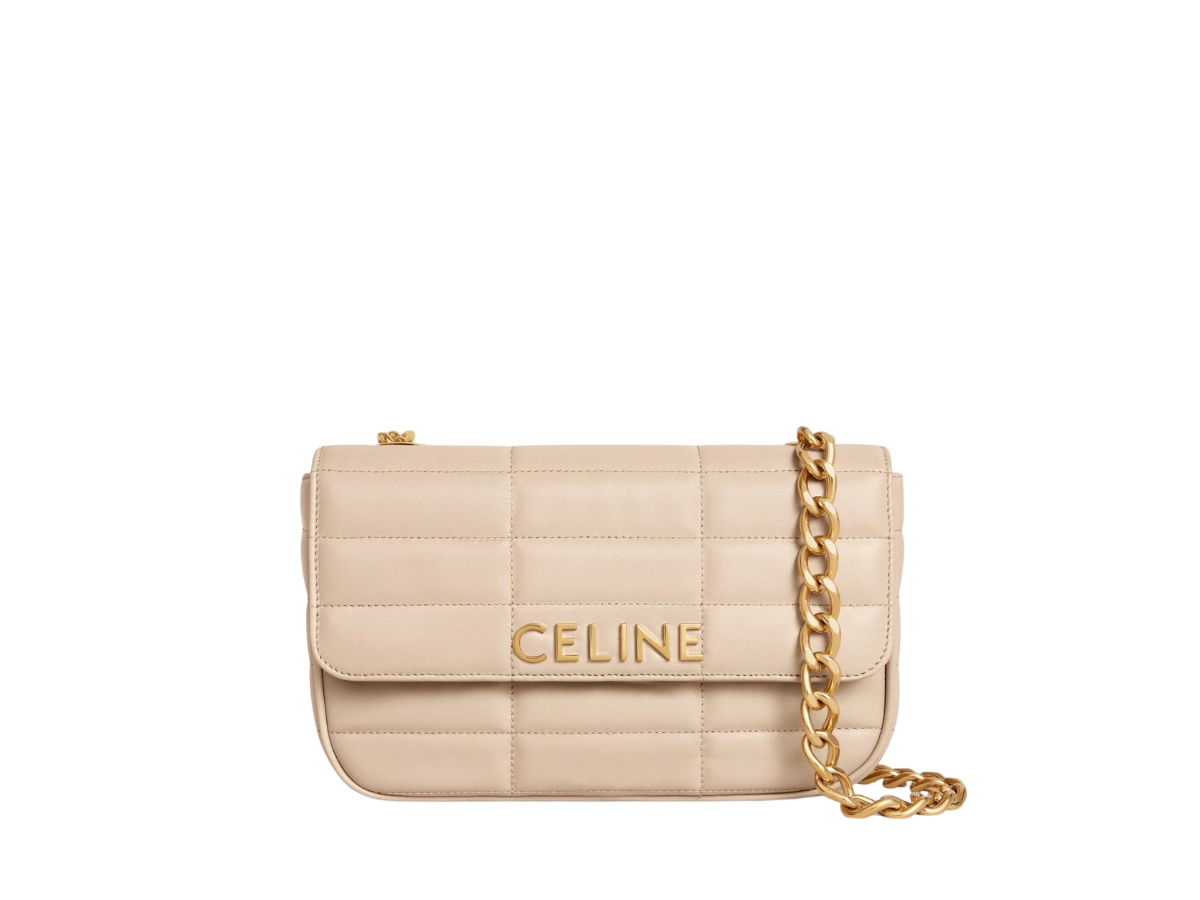 バッグ Jacquard Chain Pochette nude herlipto Celine Chain Shoulder Bag Matelasse Monochrome Celine In