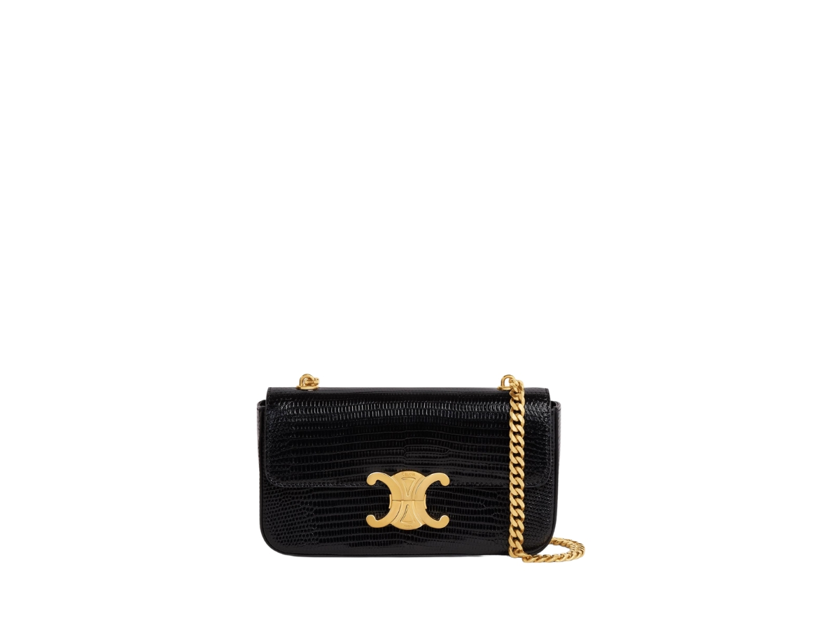 SASOM bags Celine Chain Shoulder Bag Triomphe In Lizard With