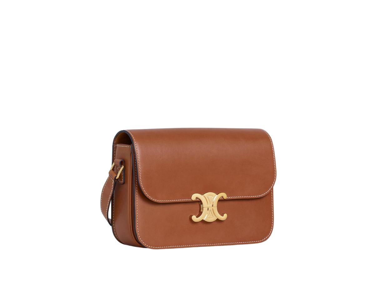classique triomphe bag in natural calfskin tan