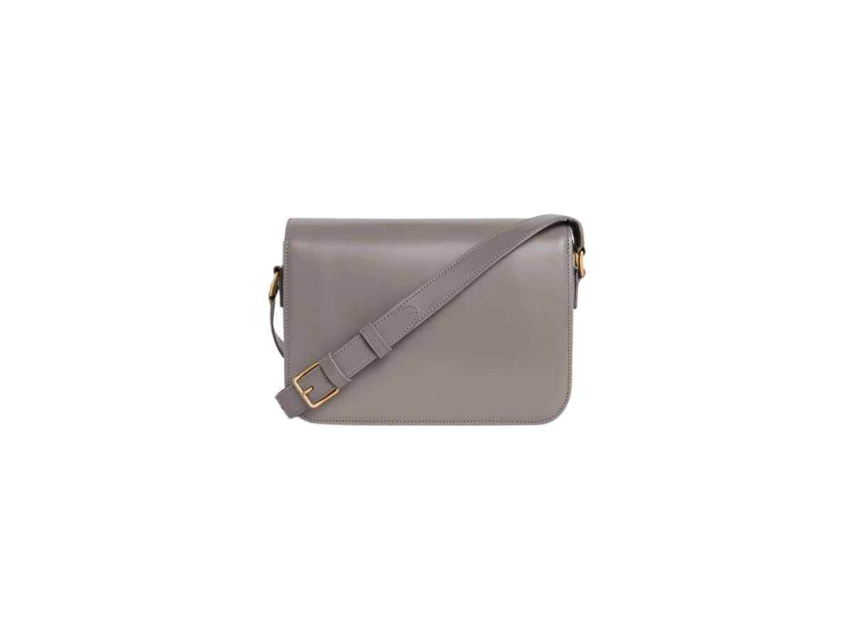 Celine Classique Triomphe Bag In Shiny Calfskin Pebble