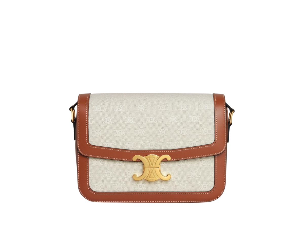 https://d2cva83hdk3bwc.cloudfront.net/celine-classique-triomphe-bag-in-textile-with-triomphe-all-over-and-calfskin-with-gold-finishing-natural-tan-1.jpg