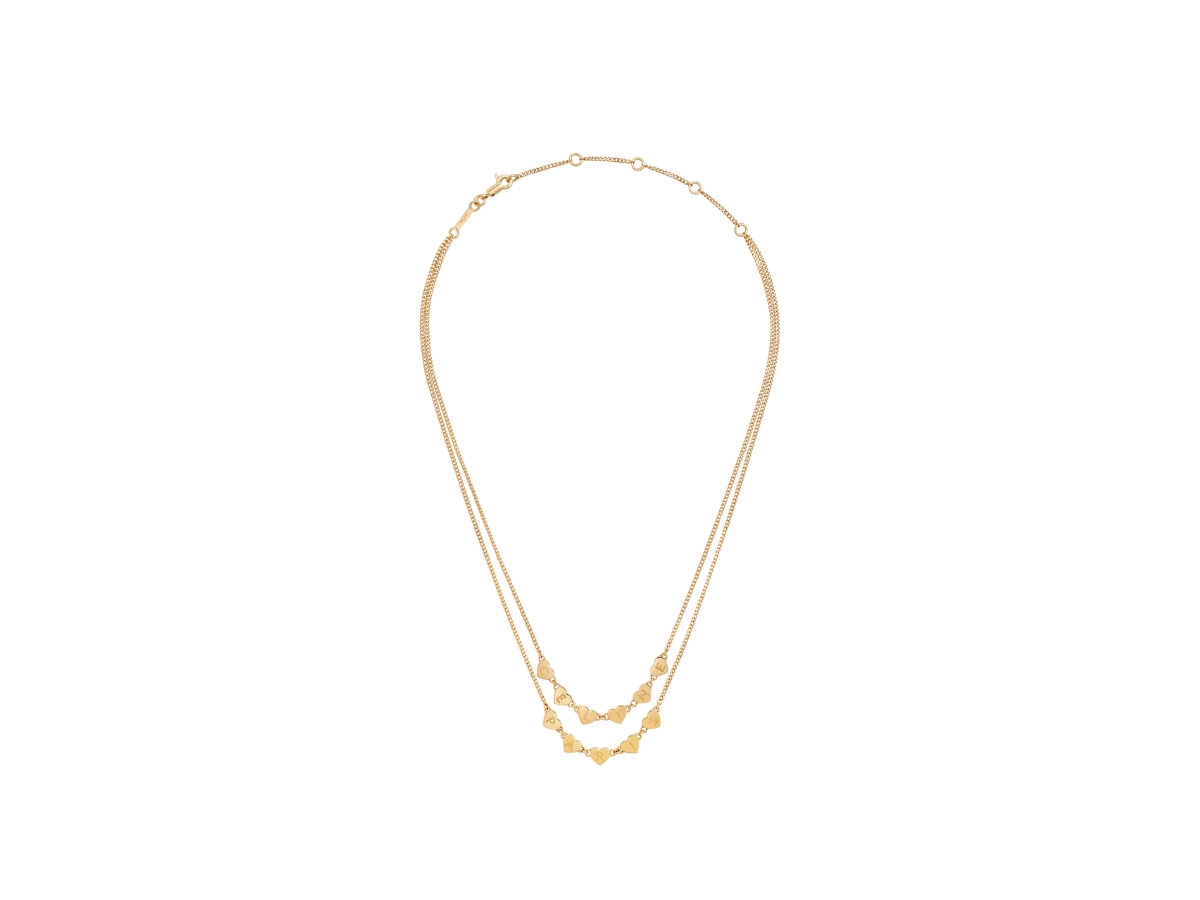 【CELINE】COEUR CELINE DOUBLE NECKLACE ダブル ネックレス Celine Coeur Celine Double Necklace In Brass With Gold Finish