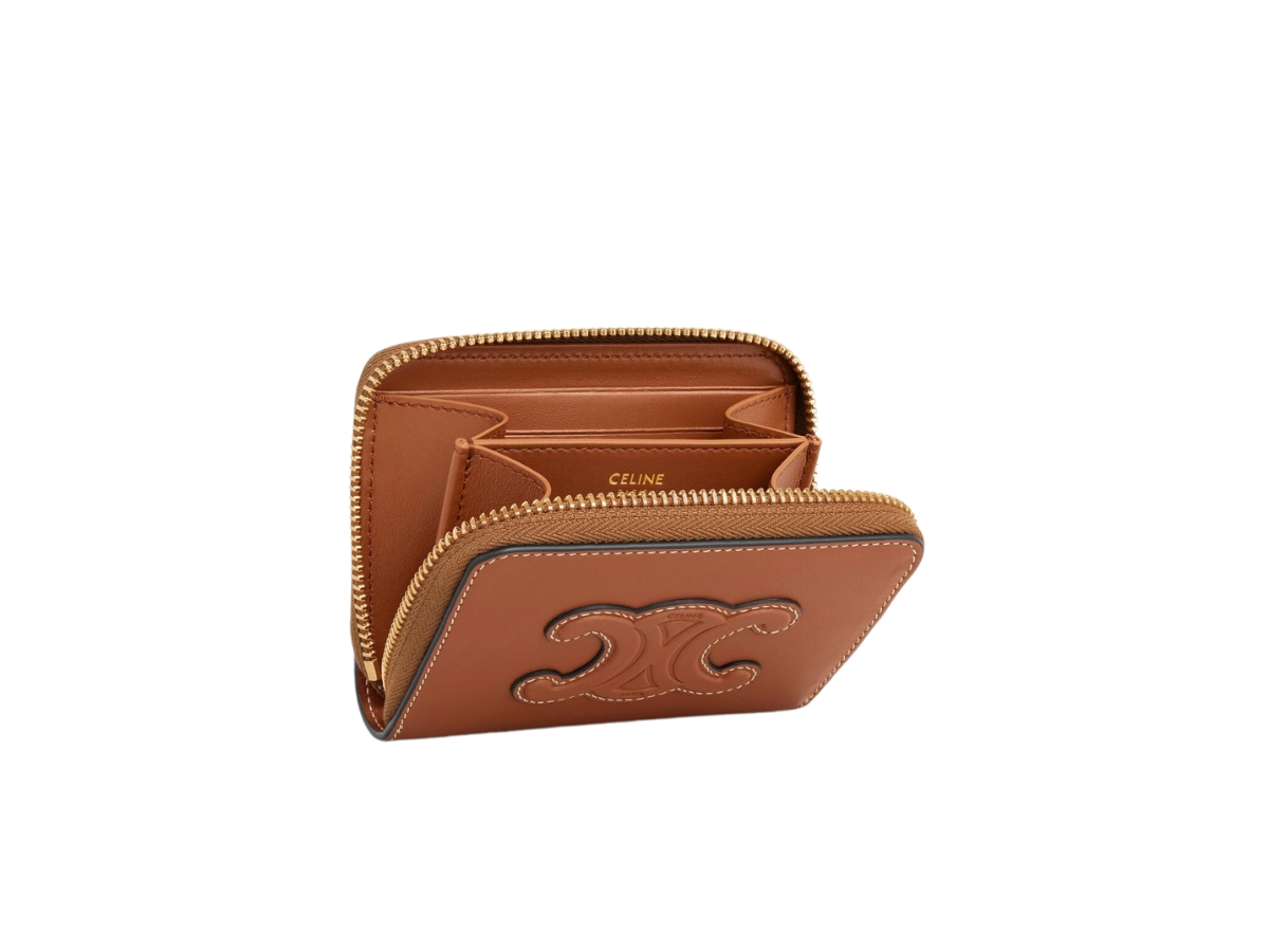 CELINE 折りたたみ財布 COMPACT ZIPPED WALLET CUIR TRIOMPHE CELINE Black Cuir Triomphe Compact Zip Wallet 11×8.5×2cm | eBay