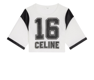 SASOM  apparel Celine Cropped Celine 16 T-Shirt In Jersey Mesh