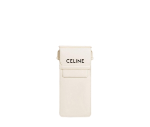 Celine Crossbody Sunglasses Pouch In Smooth Calfskin White