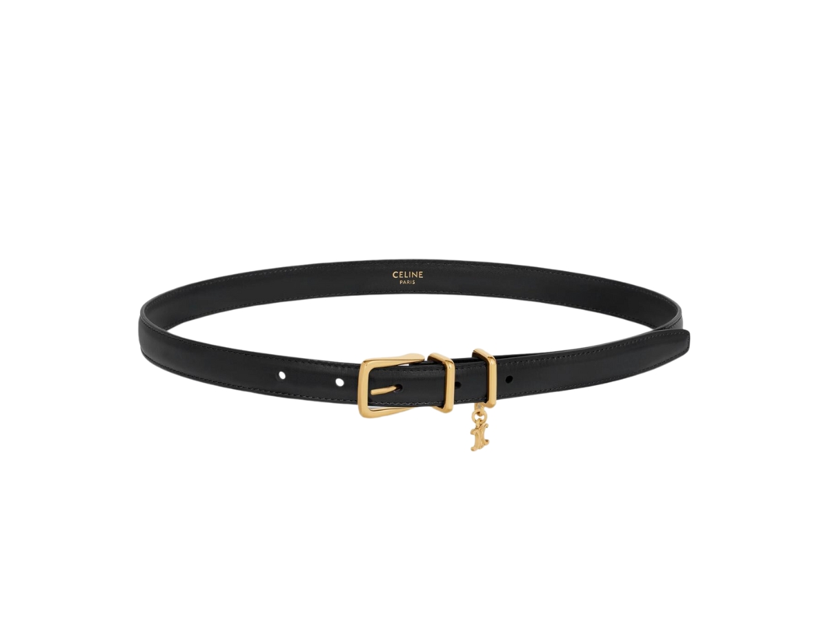Celine Elegant Charm 1 Belt In Smooth Calfskin With Gold