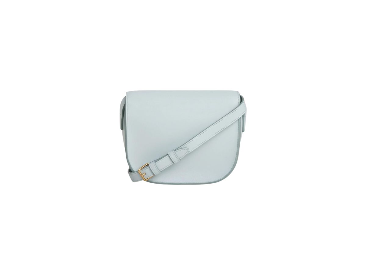 Celine Folco Cuir Triomphe In Smooth Calfskin Soft Blue