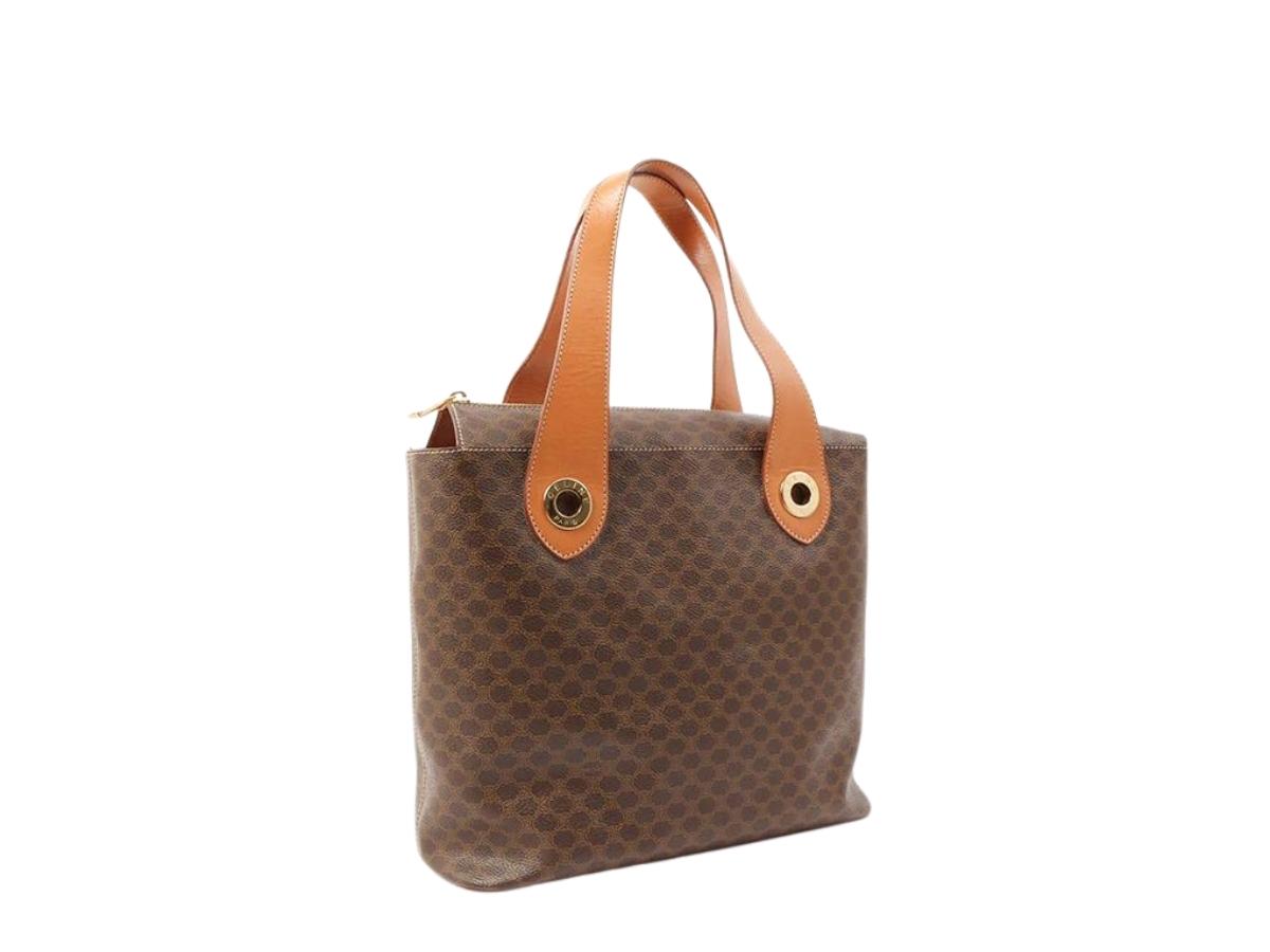 https://d2cva83hdk3bwc.cloudfront.net/celine-handbag-in-macadam-pattern-circle-logo-plate-with--gold-tone-metal-hardware-brown-2.jpg