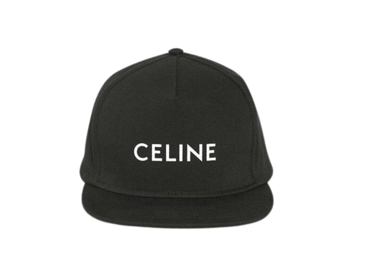 【★希少★】CELINE CAP Sauge Celine Hats Celine Cotton For Female L International Black