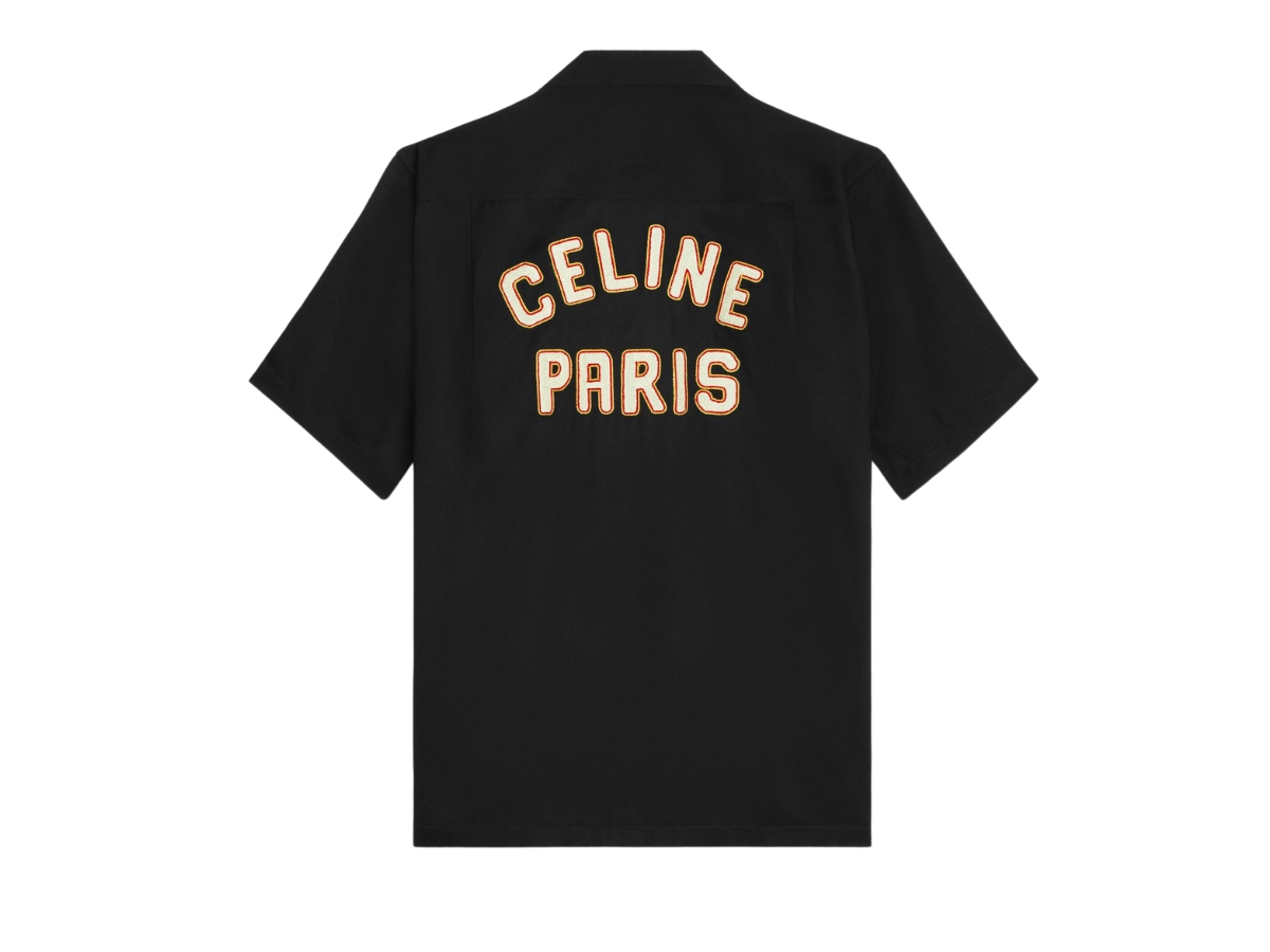 Buy Celine Hawaiian Shirt In Viscose Black | SASOM