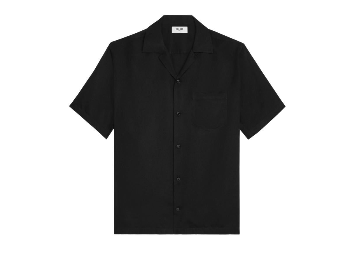 Buy Celine Hawaiian Shirt In Viscose Black | SASOM