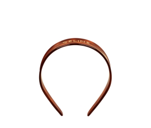 Celine Headband In Acetate And Steel Blond Havana Gold