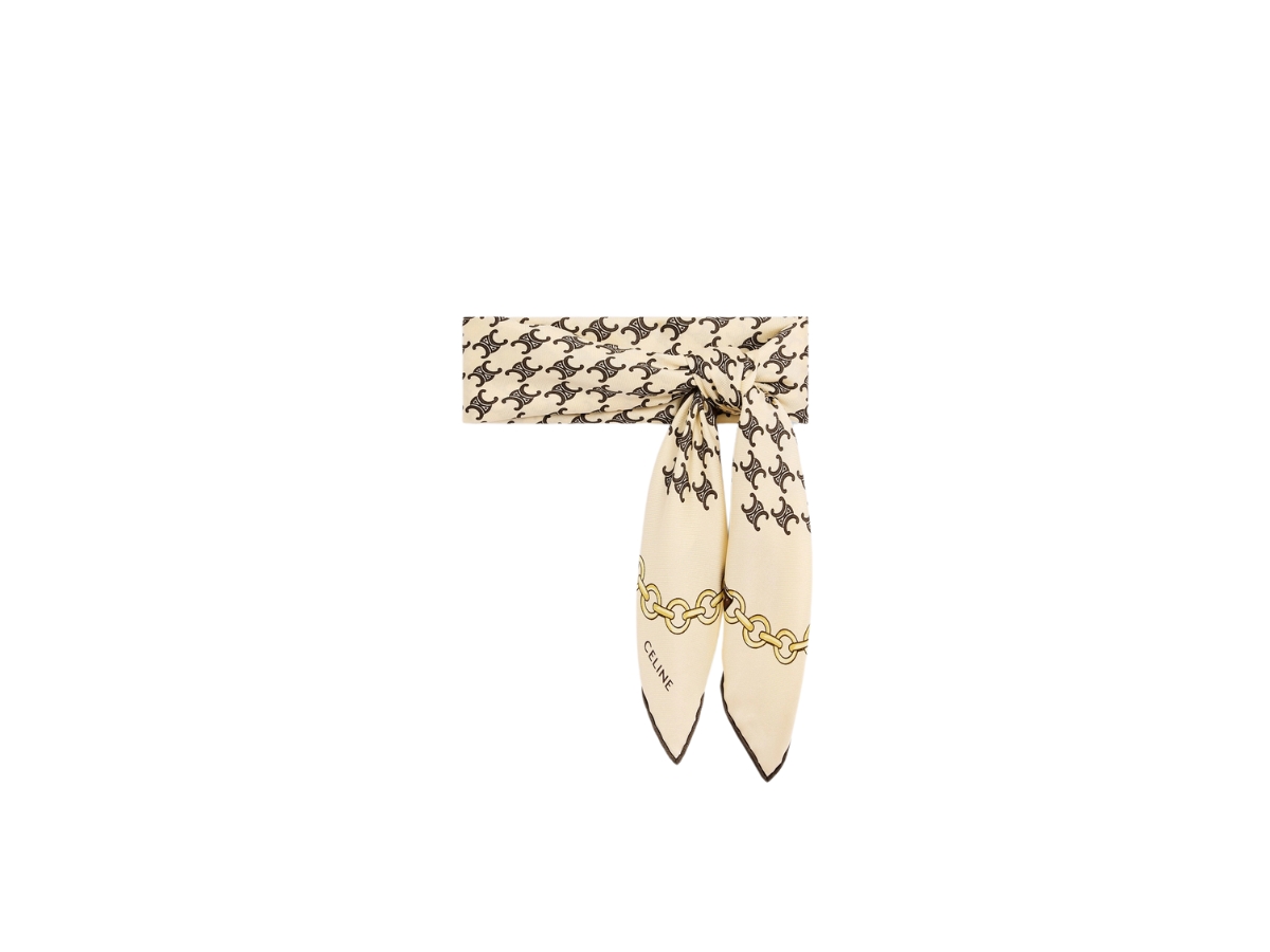 Buy Celine Heritage Bandana In Silk Twill Vanilla | SASOM