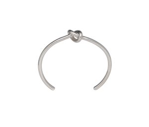 Celine Knot Extra-Thin Bracelet In Brass With Rhodium Finish Silver