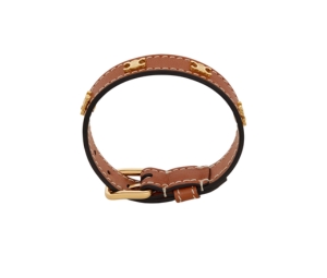 Celine Les Cuirs Celine Bracelet In Calfskin And Brass With