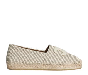 Buy Celine Les Espadrilles Striped Canvas Embroidered Patch Beige Ecru at Sasom – Authentic and Ready to Ship