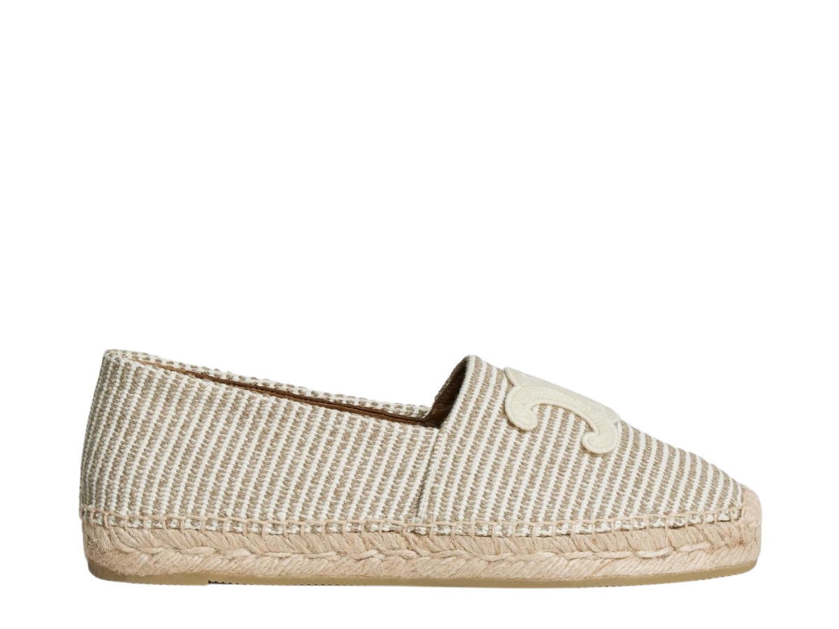 Celine Les Espadrilles Striped Canvas Embroidered Patch