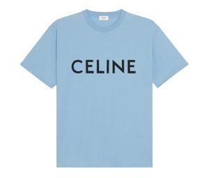 Buy Celine Loose Celine T-Shirt In Cotton Jersey Washed Blue Black at Sasom – Authentic and Ready to Ship