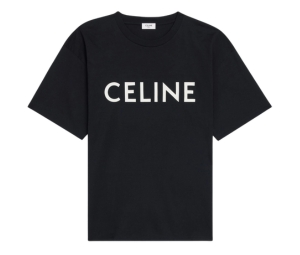 Celine Loose T-shirt Cotton Jersey Black White