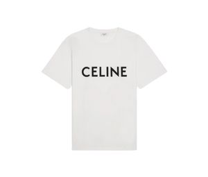 Buy Celine Loose T-shirt Cotton Jersey Ecru Black at Sasom – Authentic and Ready to Ship