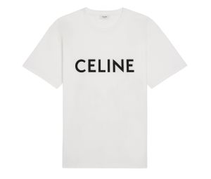 Buy Celine Loose T-Shirt In Cotton Jersey Chalk-Black at Sasom – Authentic and Ready to Ship