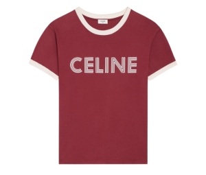 Buy Celine Loose T-Shirt In Cotton Jersey Red Grape Off White at Sasom – Authentic and Ready to Ship