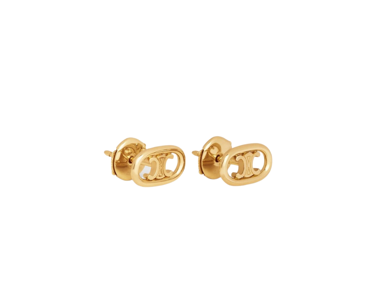 Celine Maillon Triomphe Stud Earrings in Metallic