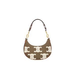 Buy Celine Medium Ava Strap Bag In Gabardine With Triomphe Bouclette Khaki Tan at Sasom – Authentic and Ready to Ship