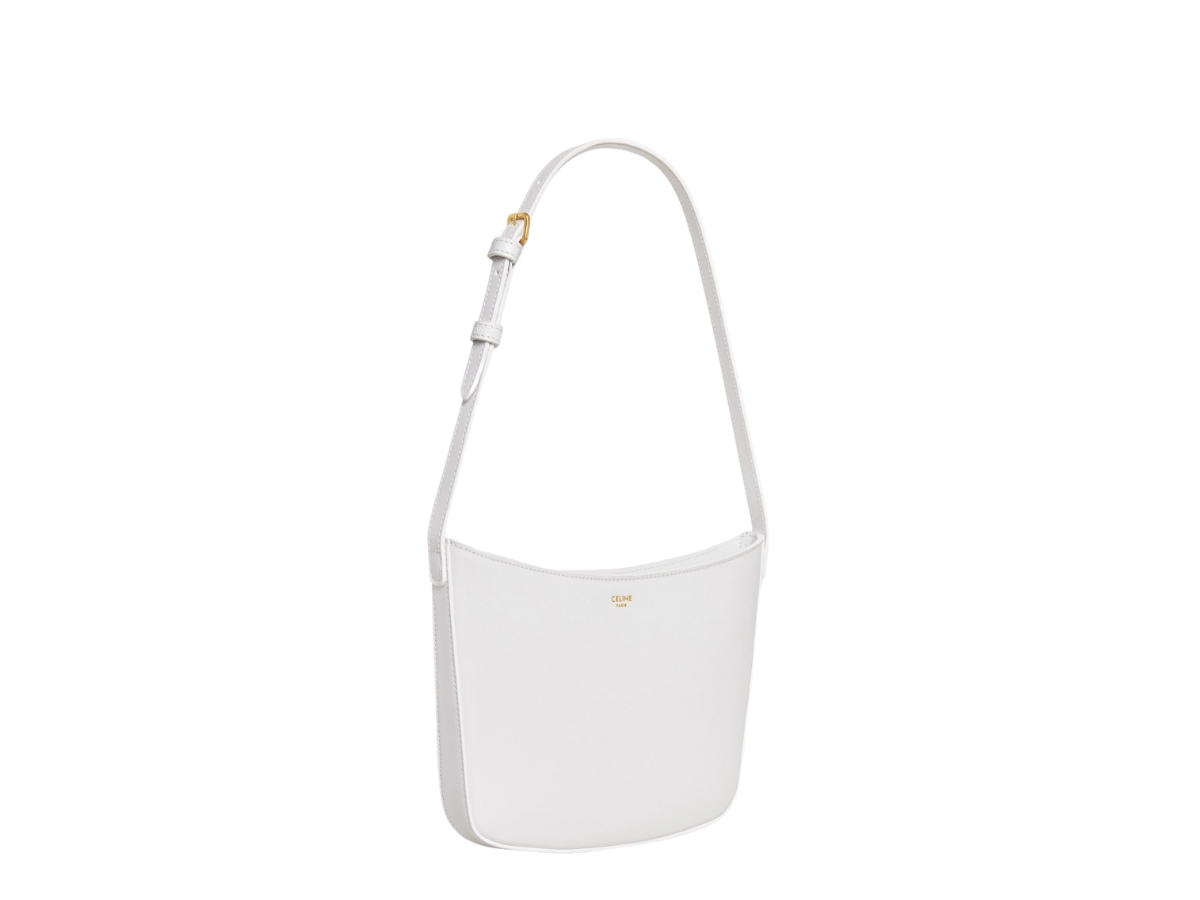 Celine Medium Celine Croque Bag In Shiny Calfskin With Gold