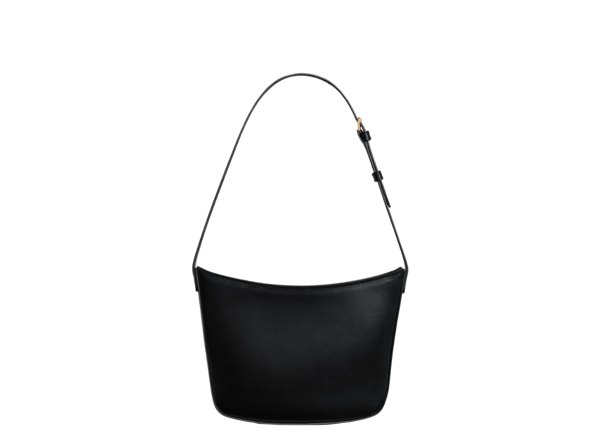 Celine Medium Celine Croque Bag In Shiny Calfskin With Gold