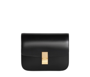 Celine Medium Classic Bag In Box Calfskin With Gold Finishing Black