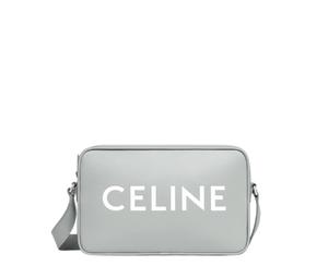 Celine Messenger Bag In Smooth Calfskin With Celine Print Medium
