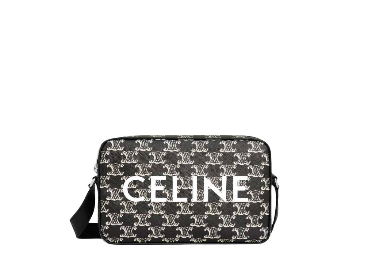 Celine Medium Messenger Bag In Triomphe Canvas Two-tone With