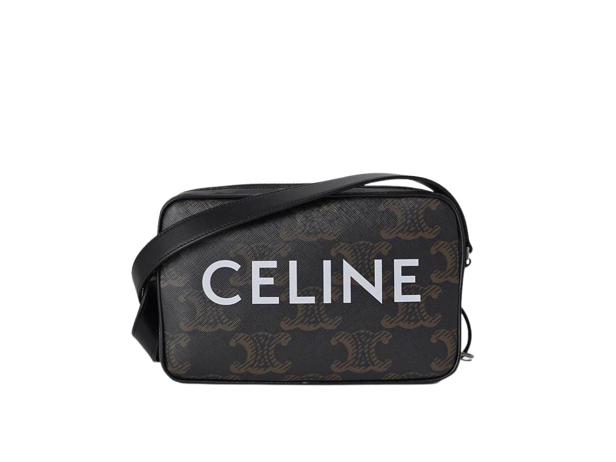 Medium Messenger Bag in Triomphe Canvas with Celine Print