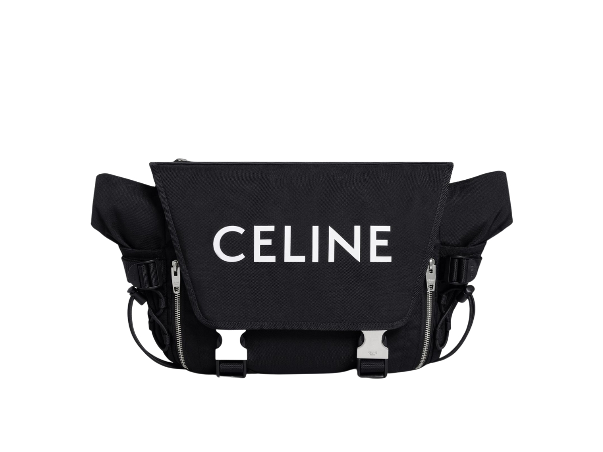 Celine Trekking Backpack Black Nylon Silver Celine Trekking Mobile Pouch Phone Holder 10J212DVN.38SI  main image 3