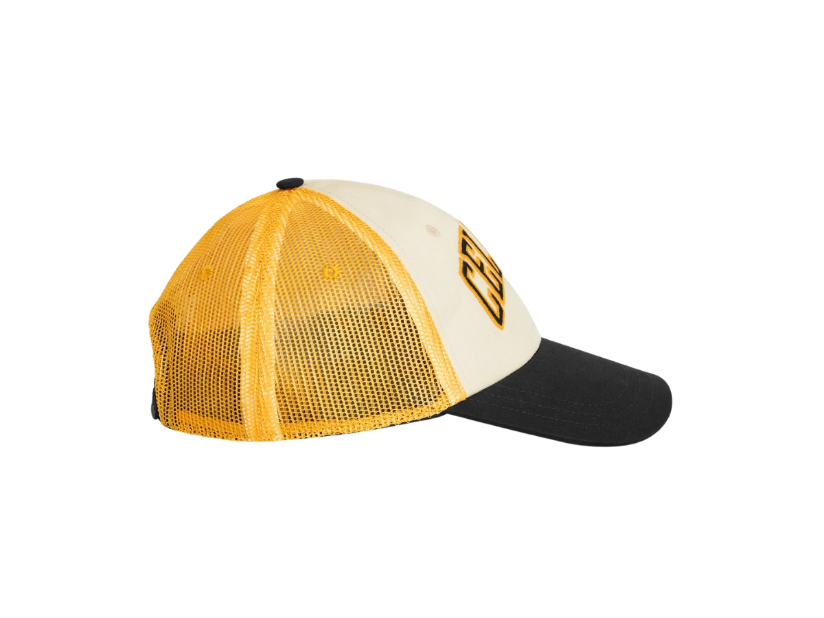 Celine Mesh Baseball Cap In Cotton Vanilla Yellow Black display picture 1