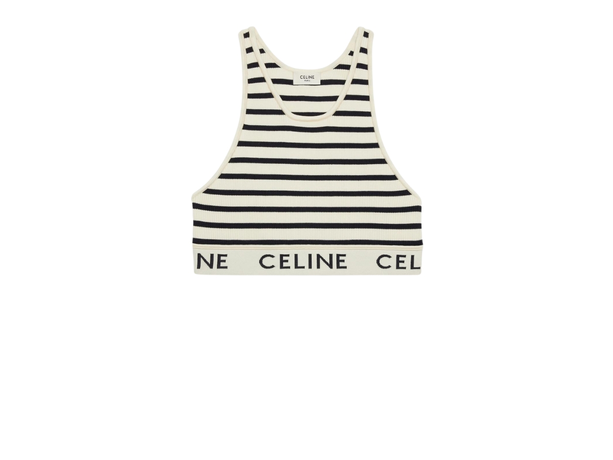 SASOM  apparel Celine Mesh Sports Bra Cream Navy Check the latest price  now!
