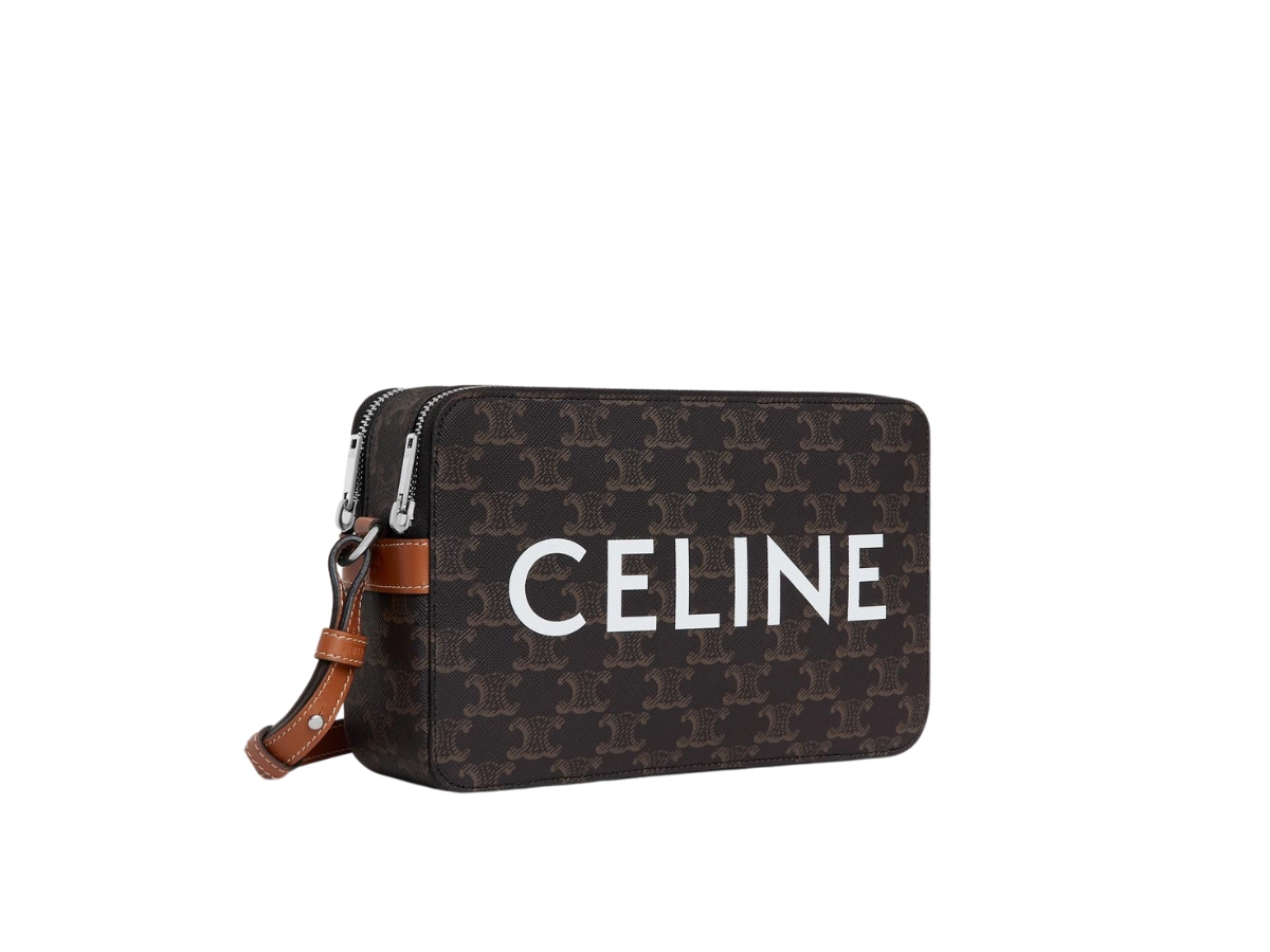 SASOM | กระเป๋า Celine Messenger Double Zip In Triomphe Canvas With ...
