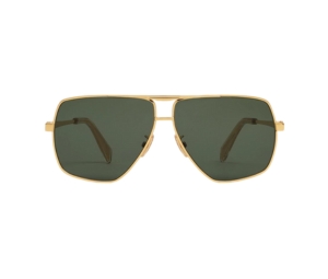Celine Metal Frame 24 Sunglasses In Metal Gold Green