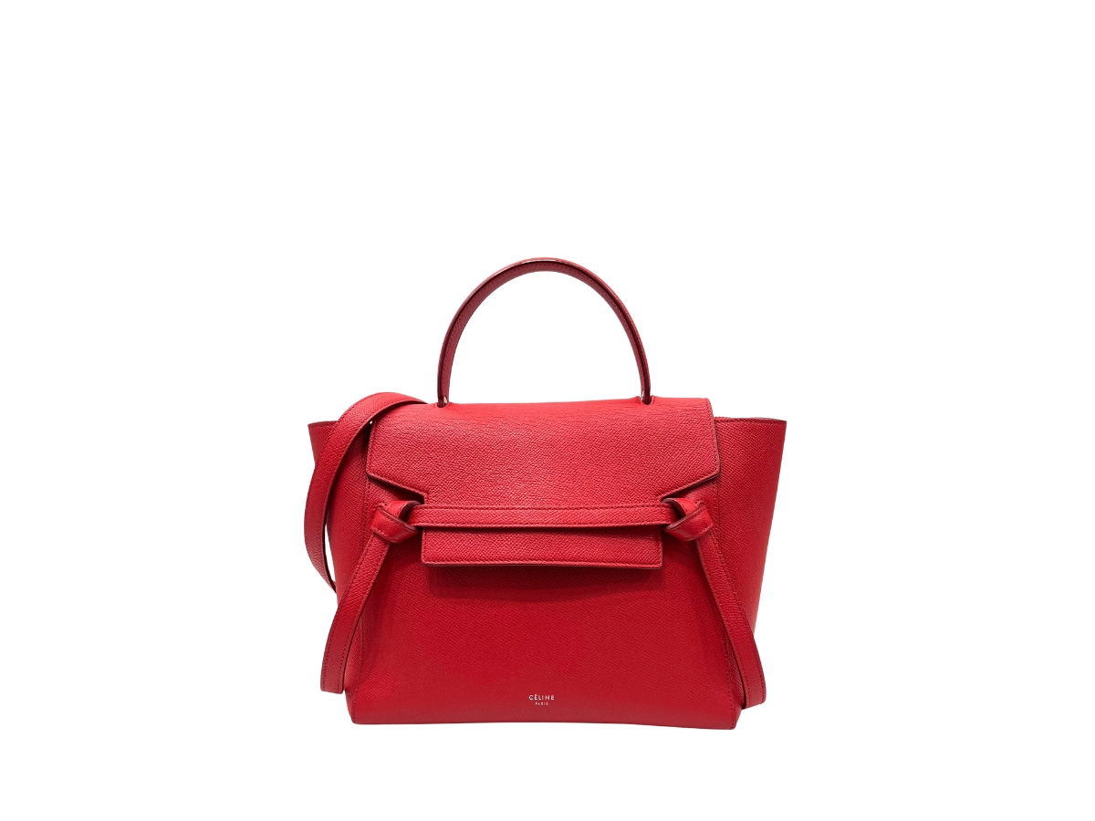 Celine micro belt clearance bag in grained calfskin