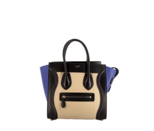 SASOM bags Celine Micro Luggage Handbag In Drummed Calfskin