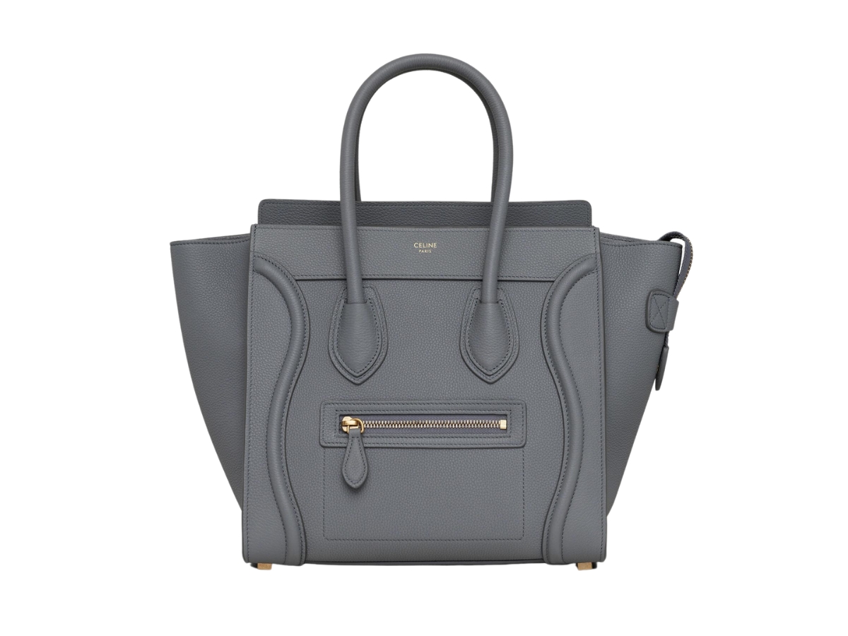 micro luggage handbag in drummed calfskin