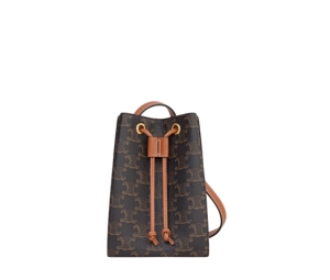 Buy Celine Micro Sailor In Triomphe Canvas And Calfskin With Gold Finishing Tan at Sasom – Authentic and Ready to Ship