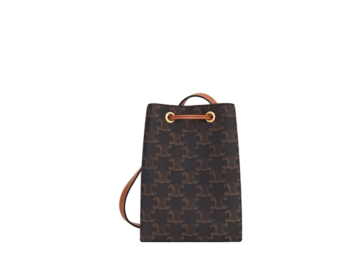 Celine Micro Sailor In Triomphe Canvas And Calfskin With