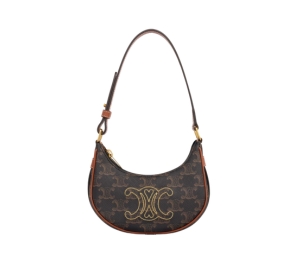 Buy Celine Mini Ava In Triomphe Canvas With Triomphe Heart Embroidery Gold Finishing Hardware Tan at Sasom – Authentic and Ready to Ship