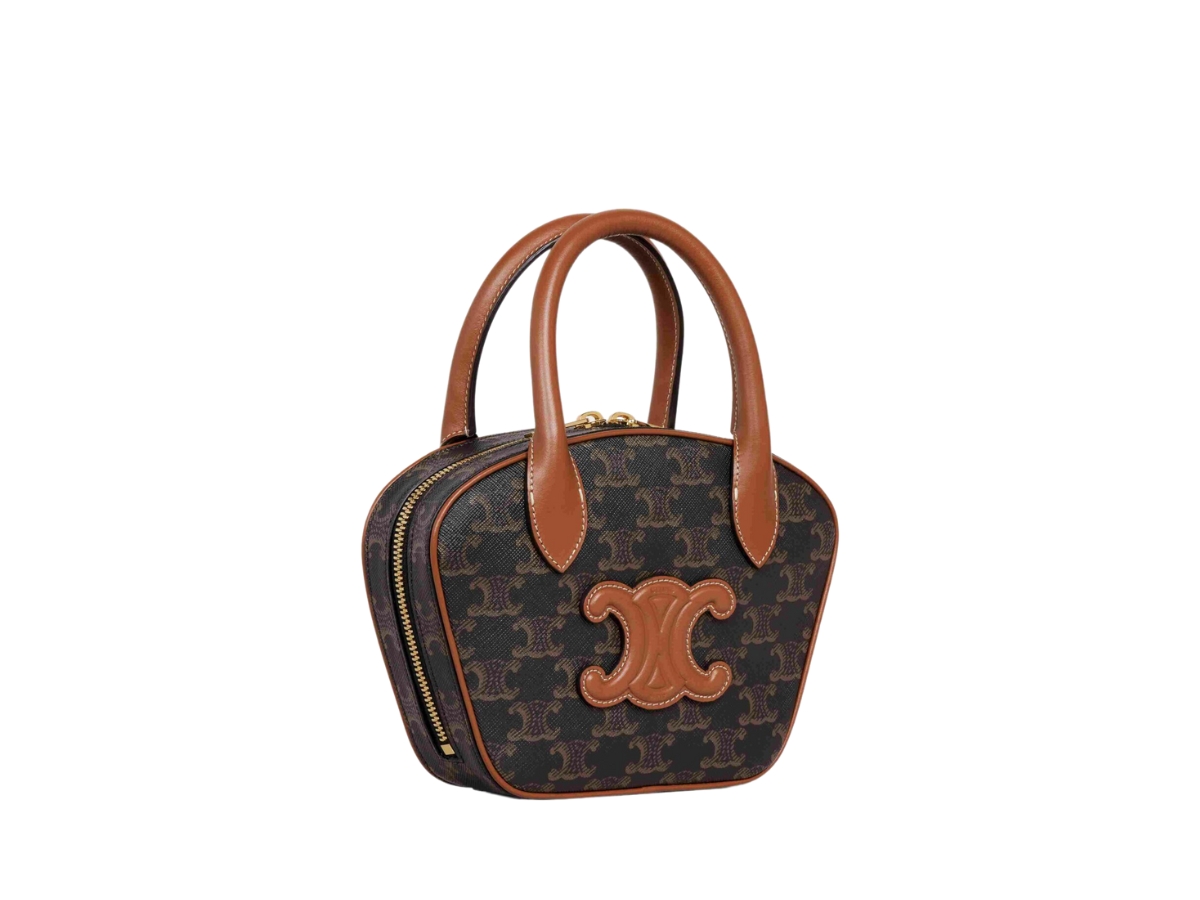 SASOM กระเป๋า Celine Mini Bowling Bag In Triomphe Canvas And Calfskin