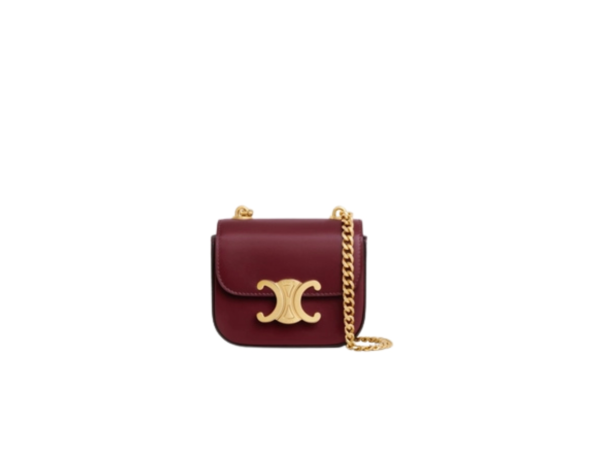Celine Mini Chain Claude In Shiny Calfskin With Gold Celine Mini Chain Claude In Shiny Calfskin With Gold